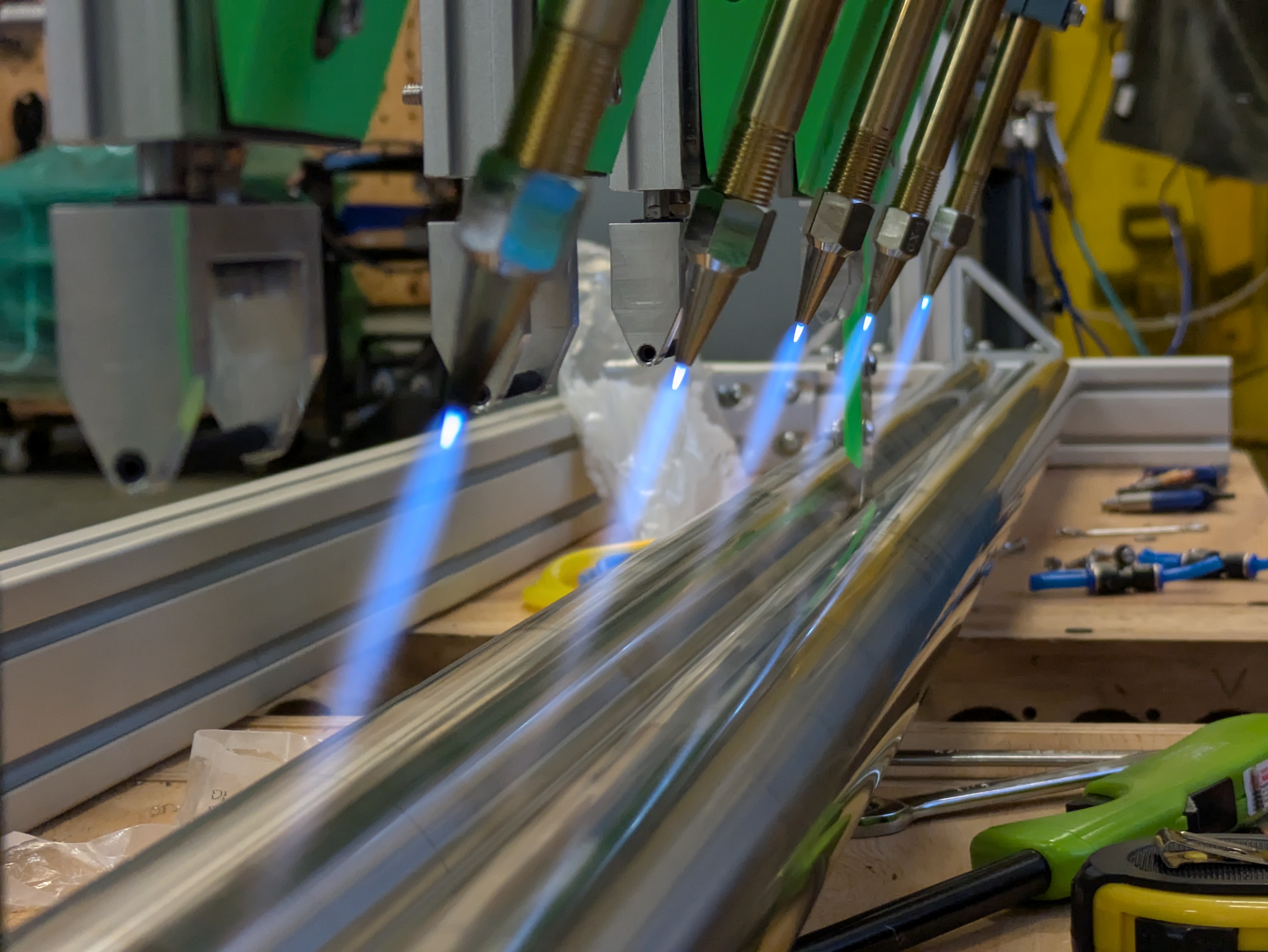 Glass tube grooving machine