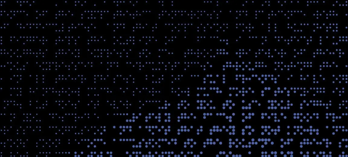 Visible Braille: Halftone Grasshopper